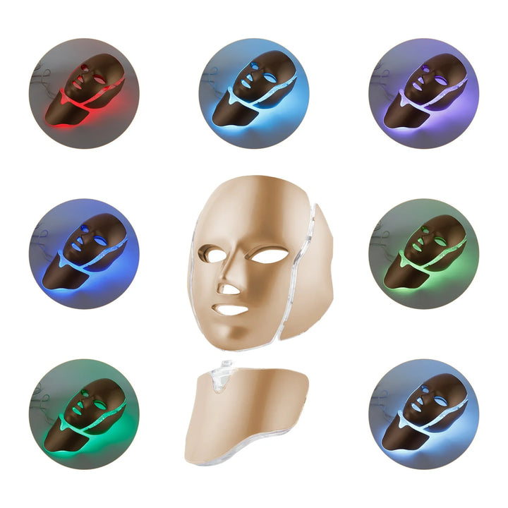 LumiGlow 7-Color LED Face & Neck Therapy Mask
