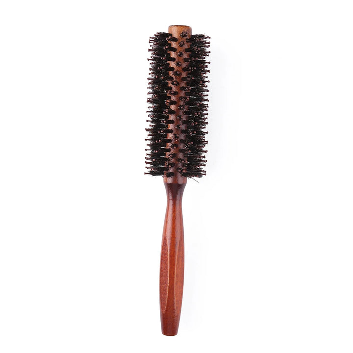 LuxeStyle Boar Bristle Round Brush – Anti-Slip Styling & Detangling Brush for Smooth, Glossy Hair