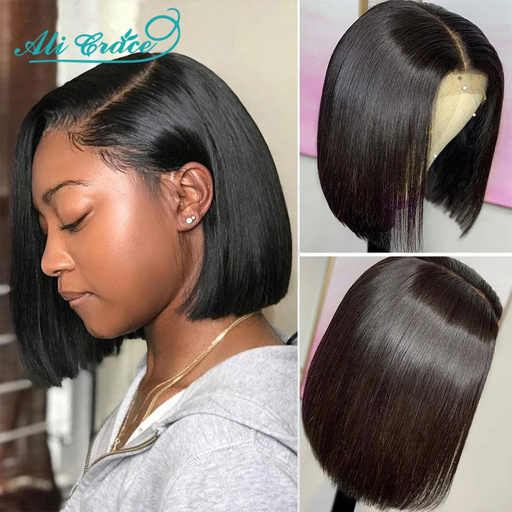 Empower Bob – Natural Black Brazilian Lace Front Wig