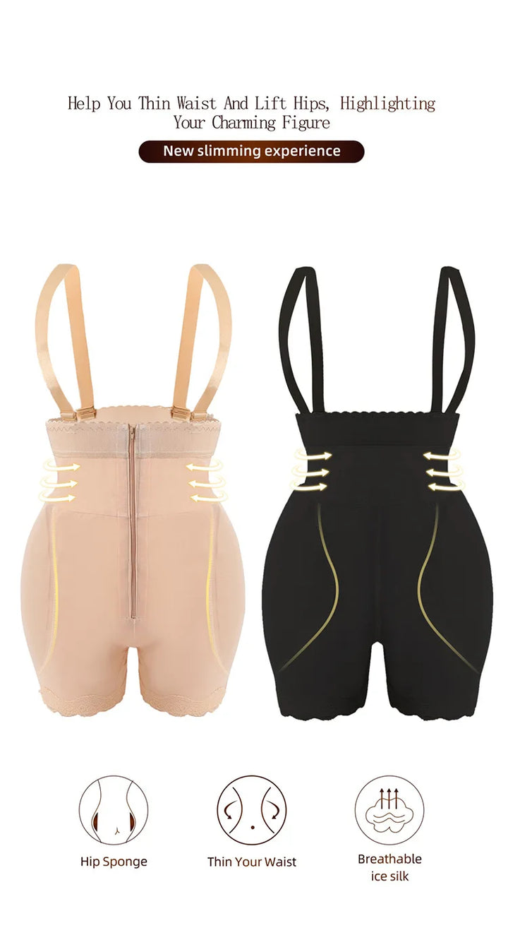 Women's Body Shaper with Hip Pads & Tummy Control