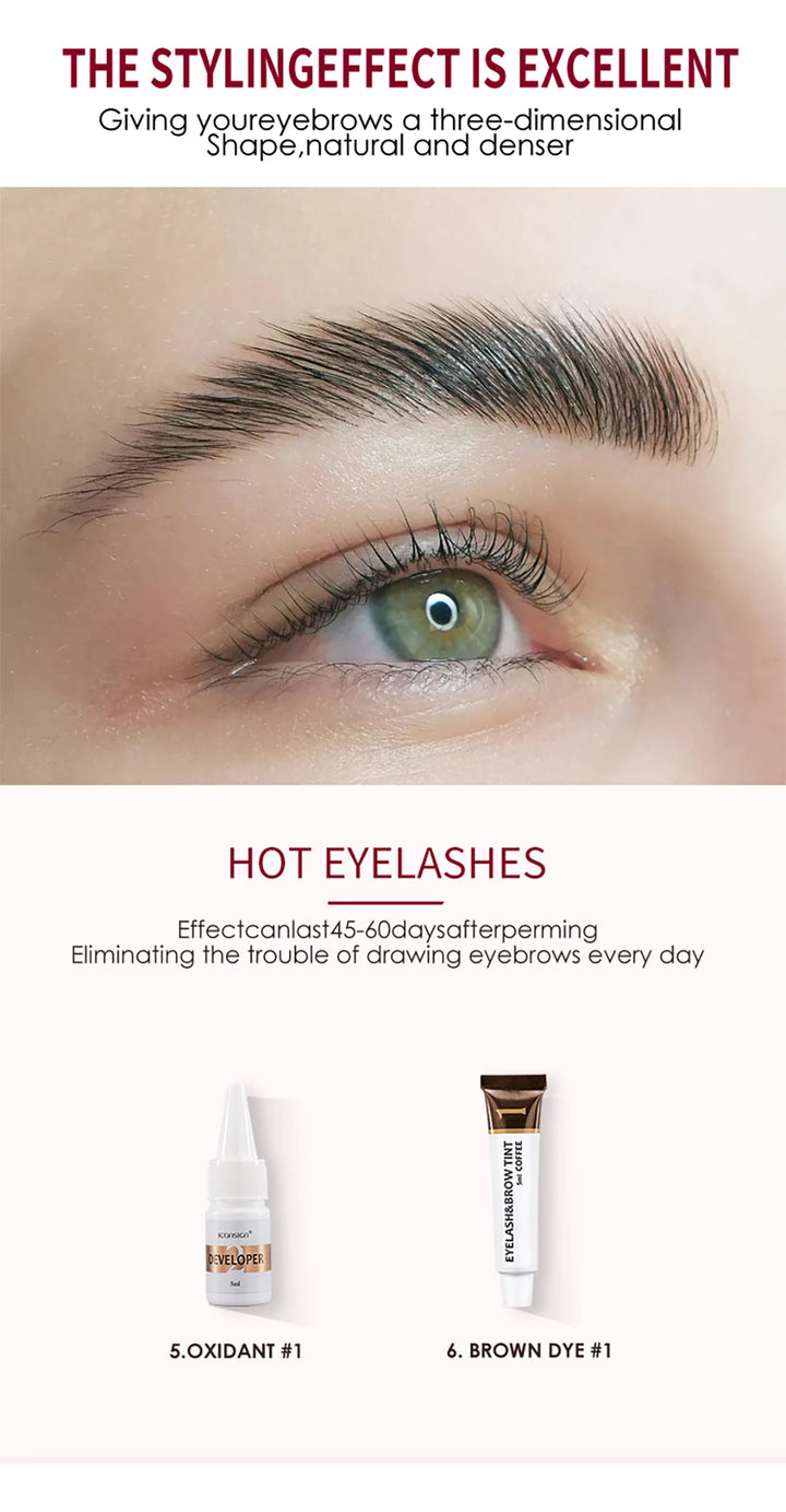 LuxeLash & Brow Tint + Lift Kit – Long-Lasting Curl & Color Enhancer (25–35 Days)