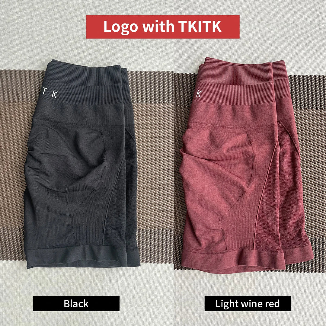 2-Piece TKITK Amplify Contour Seamless Workout Shorts – Women’s Soft Biker & Yoga Set
