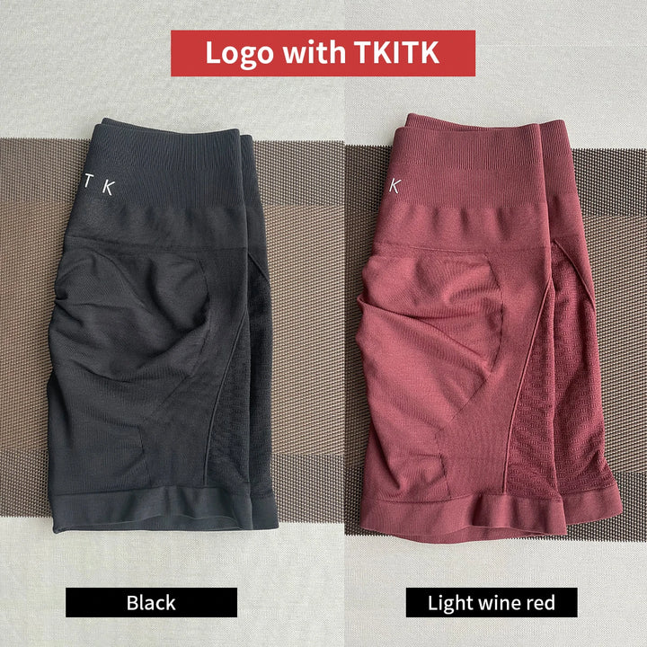 2-Piece TKITK Amplify Contour Seamless Workout Shorts – Women’s Soft Biker & Yoga Set