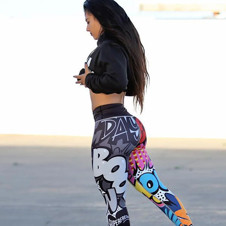 SculptLift™ Scrunch Butt Print Yoga Leggings – High Waist Push-Up Gym Pants for Women