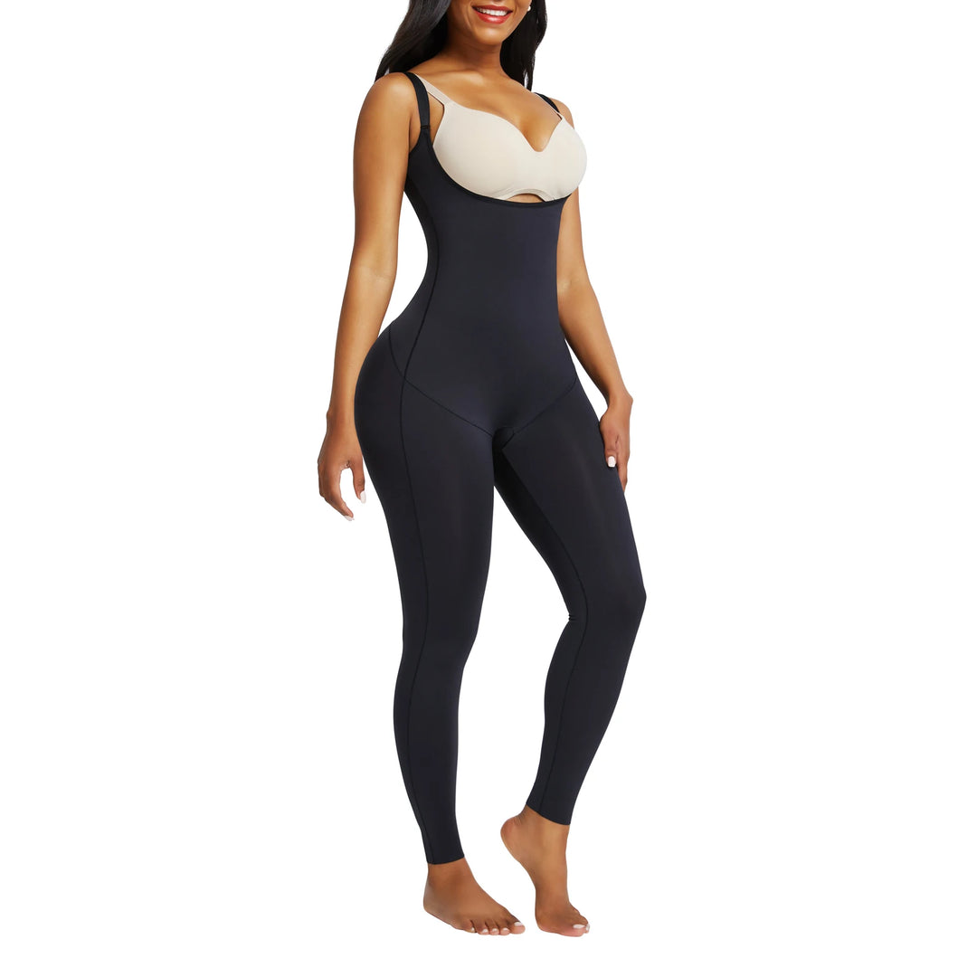 HEXIN Supper High Waist Shapewear Bodysuit – Tummy Control, Butt Lifter, Underboob Support, Adjustable Straps