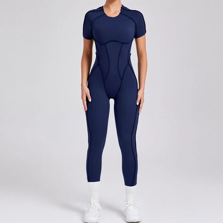 New Autumn/Winter Long-Sleeved One-Piece Yoga Jumpsuit for Women – Backless, Slim Fit Sports Outfit