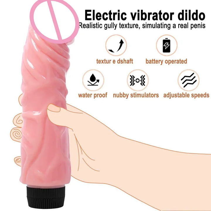 Realistic Vibrator Dildo with Inflatable Sex Pillow – Medical Silicone G-Spot Massager, Clitoral Stimulator, Adult Toy