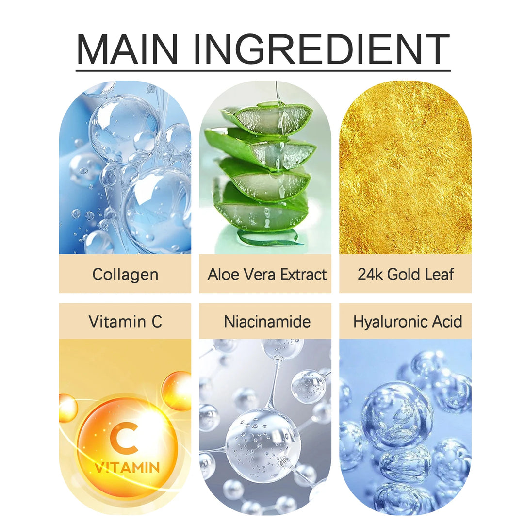 EmpowerEase 24K Gold Collagen Eye Mask – Brighten, Firm & Revive