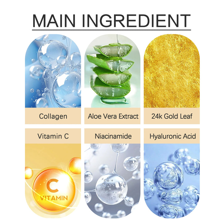 EmpowerEase 24K Gold Collagen Eye Mask – Brighten, Firm & Revive