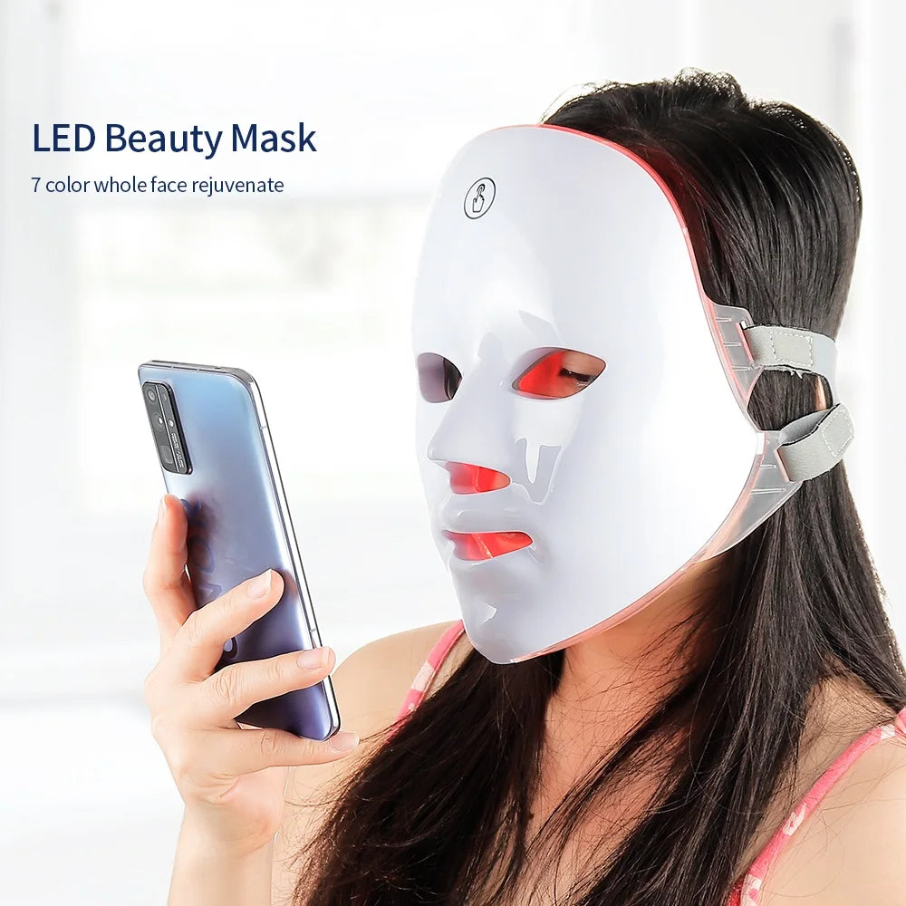 LumaGlow 7-Color LED Facial Therapy Mask