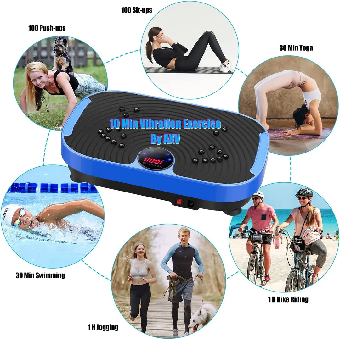 EmpowerVibe Body Toning Plate – Whole Body Vibration Machine with Resistance Bands
