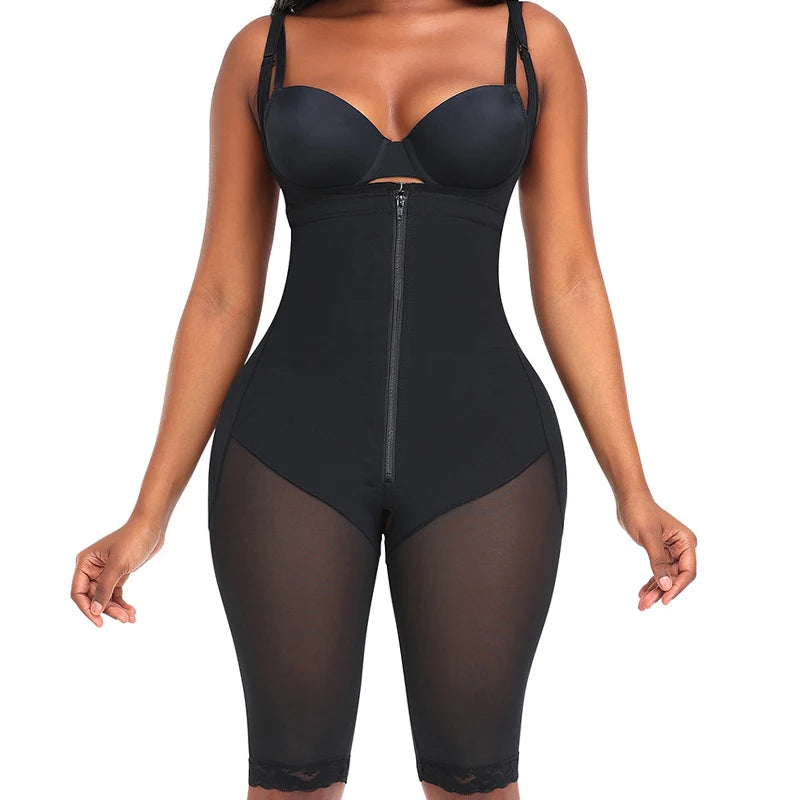 Fajas High Compression Shapewear Bodysuit for Women – Tummy Control & Thigh Slimming