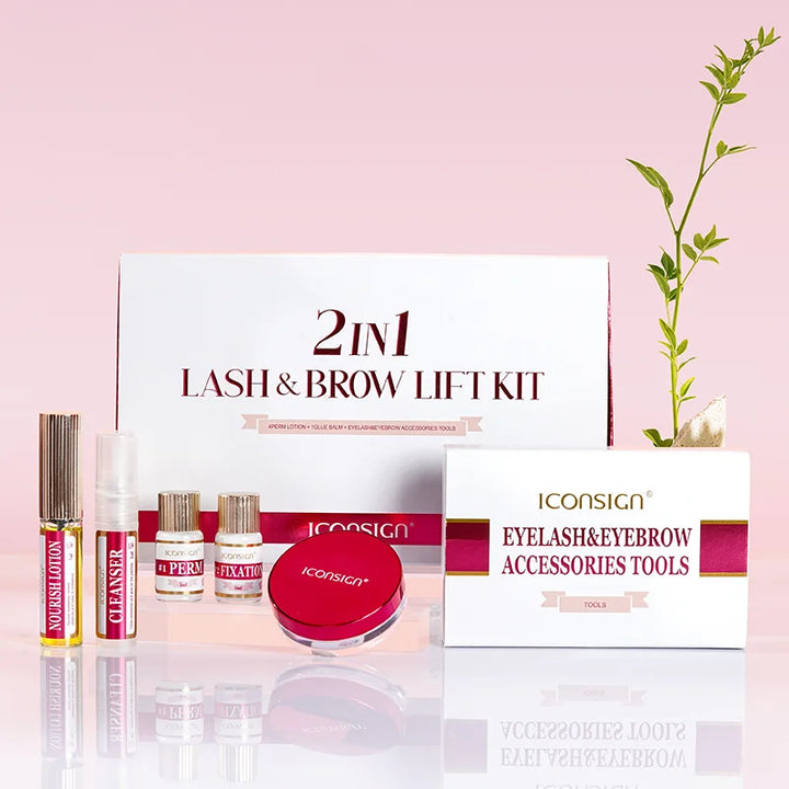 2-in-1 Lash & Brow Lift Kit – Long-Lasting Curl + Definition (6–8 Weeks)
