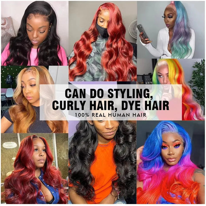 Sculpted Body Wave HD Lace Wig – 30–40” Brazilian Human Hair, 200–250% Density