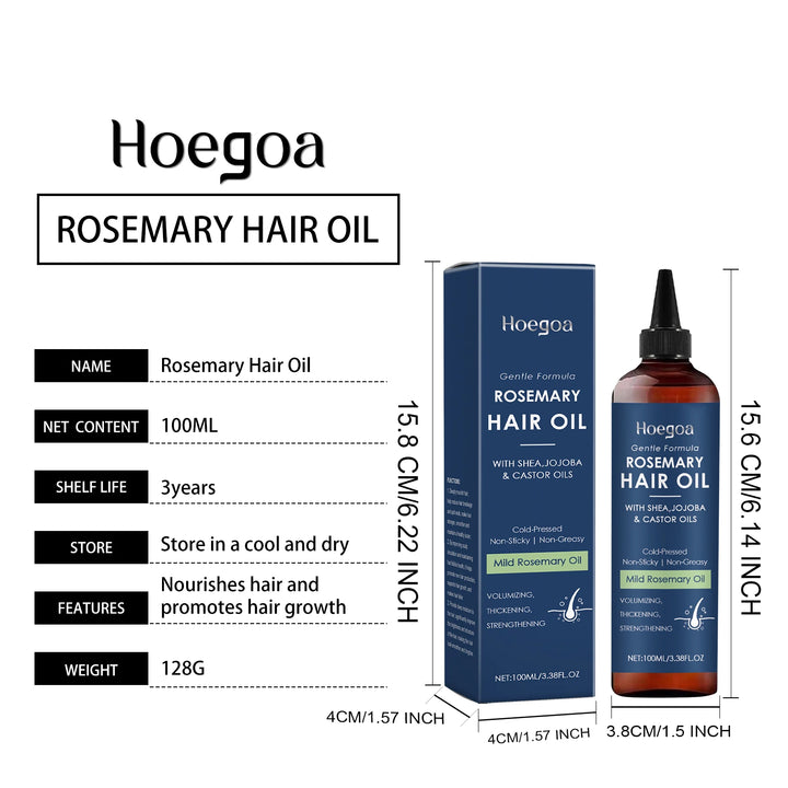 Rosemary Biotin Hair Revival Oil – Strengthening & Volumizing Treatment with Jojoba & Castor Oils