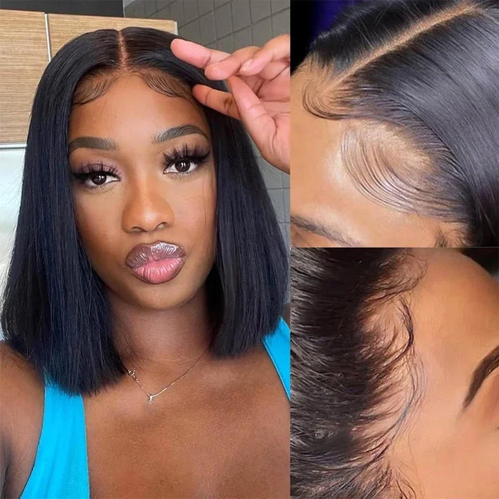 Power Precision Bob – 13x4 Lace Front Straight Human Hair Wig