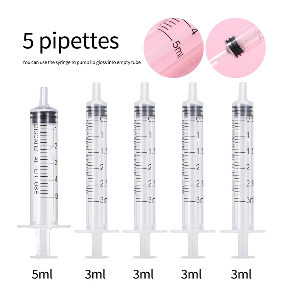 GlamLab DIY Lip Gloss Kit – Complete Moisturizing Lip Tint & Glitter Making Set
