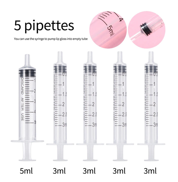 GlamLab DIY Lip Gloss Kit – Complete Moisturizing Lip Tint & Glitter Making Set