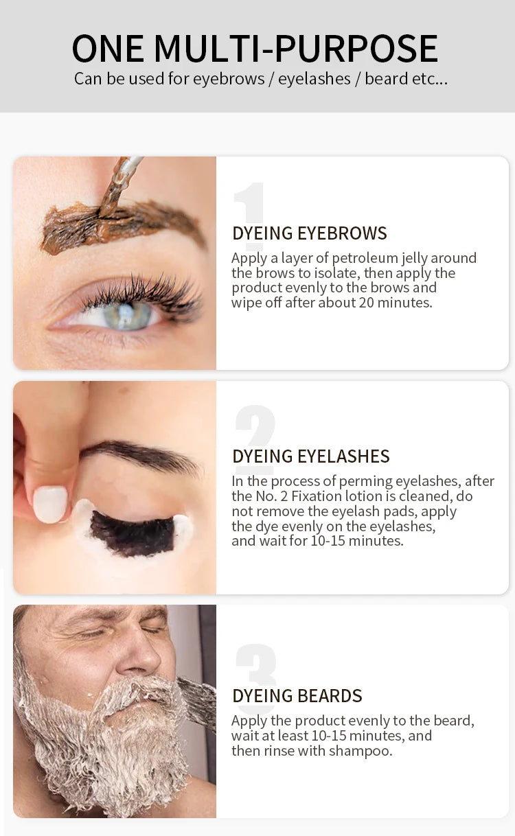 ICONSIGN 3-in-1 Tint Kit for Brows, Lashes & Beard – Long-Lasting Color in Minutes