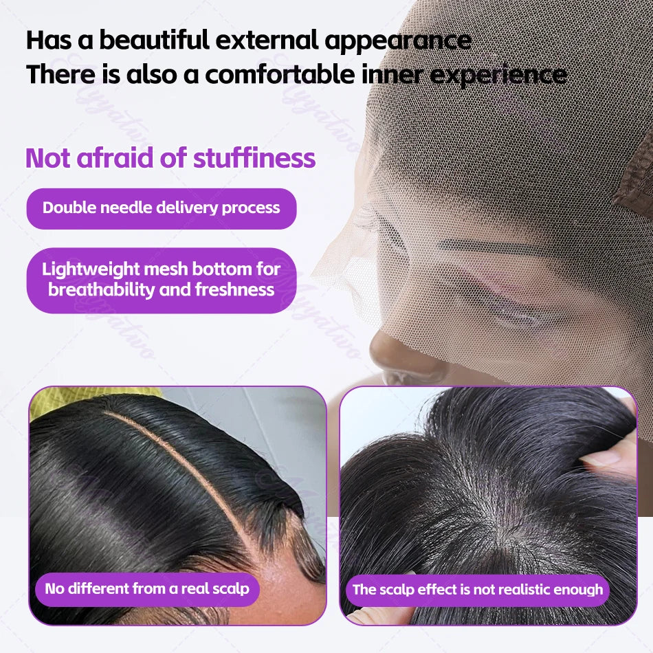 LuxeBody HD Lace Frontal Wig – 250% Density Body Wave Human Hair