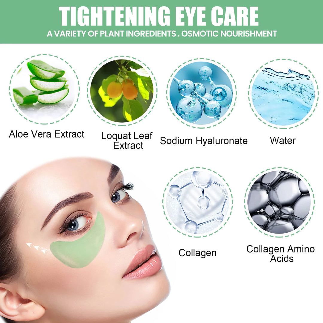Aloe Vera Collagen Eye Mask – 60 Pieces for Dark Circles, Puffiness & Fine Lines