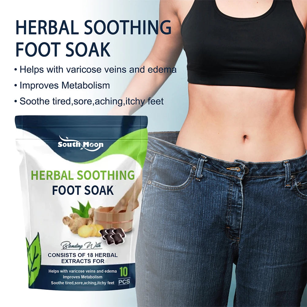 EmpowerEase Herbal Detox Foot Soak Gel – Slim, Soothe & Restore (10-Pack)