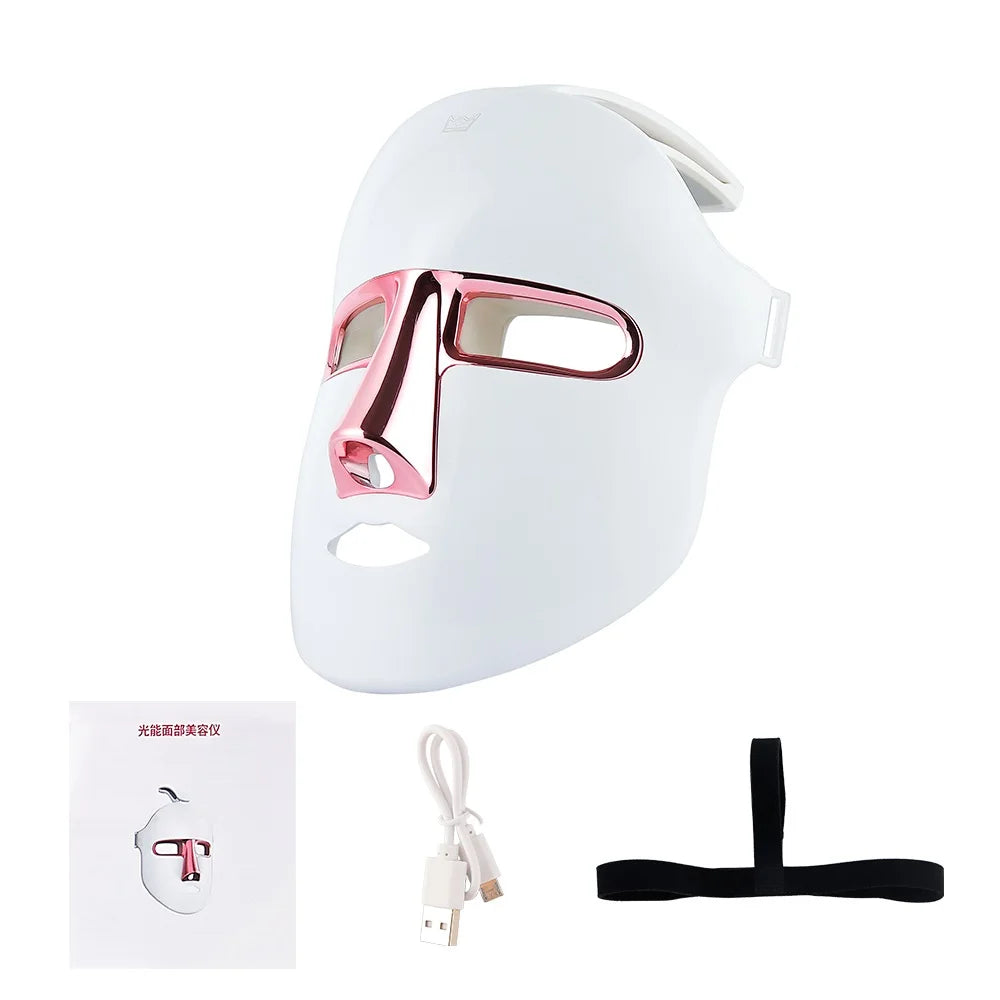 7-Color LED Light Therapy Face Mask – Wireless, Rechargeable & Vision-Friendly Design
