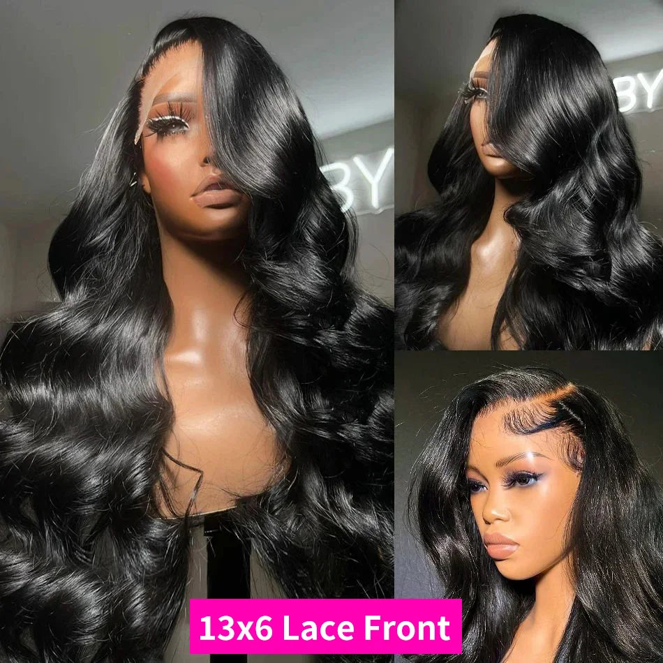 Chocolate Body Wave Lace Front Wig – 30–40” HD Lace, 220% Density