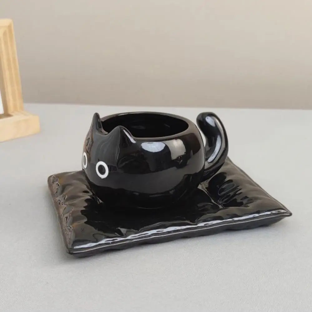 WhimsiCat Ceramic Mug – Charming Siamese Cat Coffee Cup (210ml)