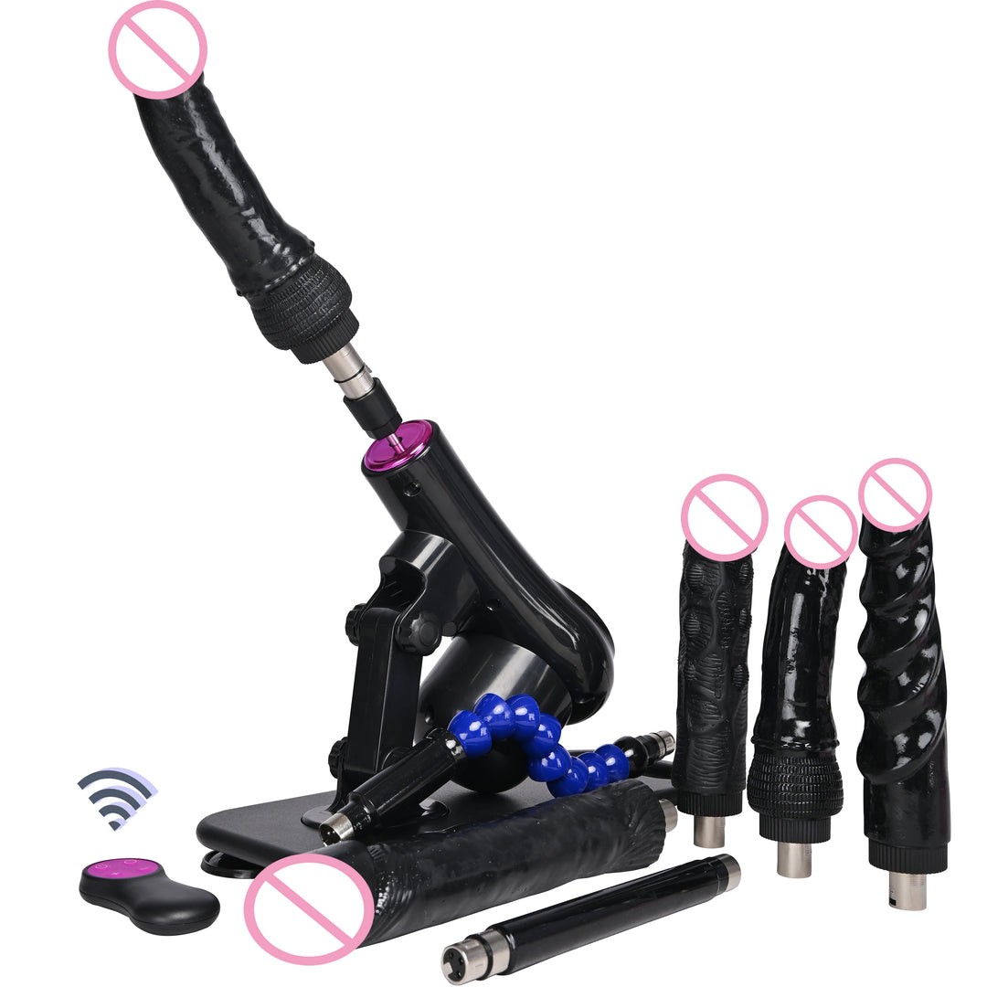 ROUGH BEAST A1 Wireless Sex Machine – Adjustable Thrusting Masturbation Pump with Remote Control & Multiple Attachments