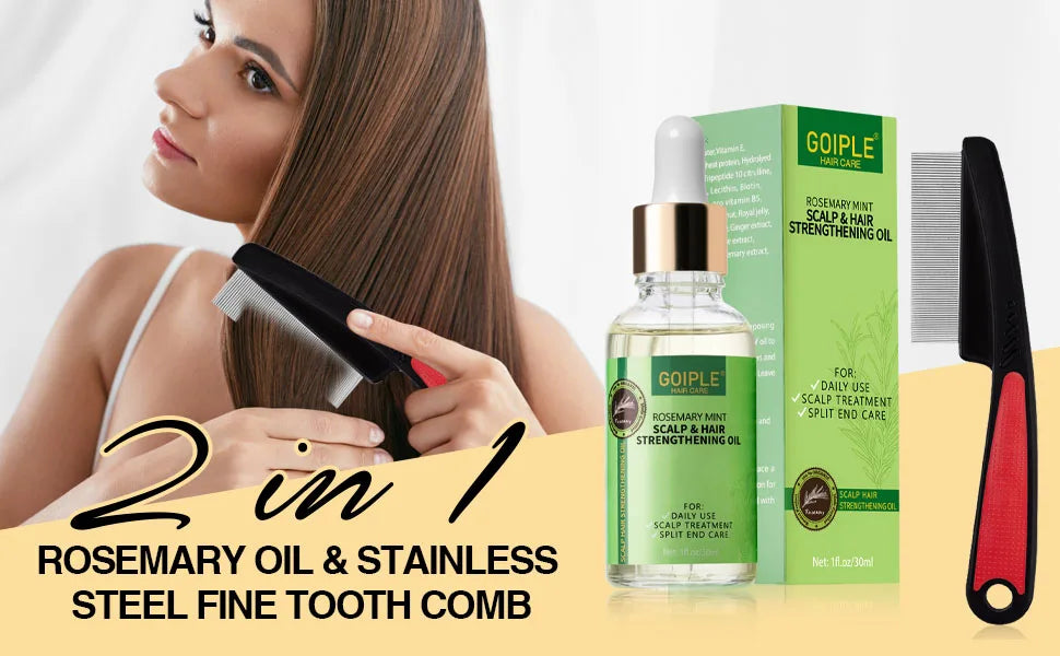 Goiple Rosemary Mint Hair Growth Serum – Essential Oil Treatment for Dry, Damaged & Thinning Hair