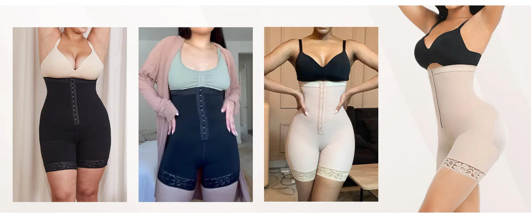 3-in-1 Lace Butt Lifter Corset – High-Waist Tummy Control Shapewear