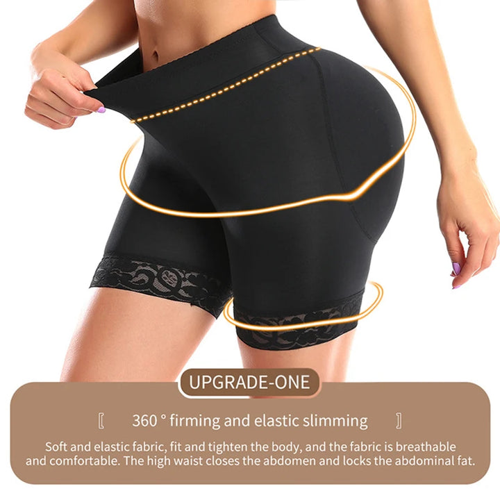 Women’s Butt Lifter Padded Lace Shapewear – Seamless Booty Enhancer Shorts