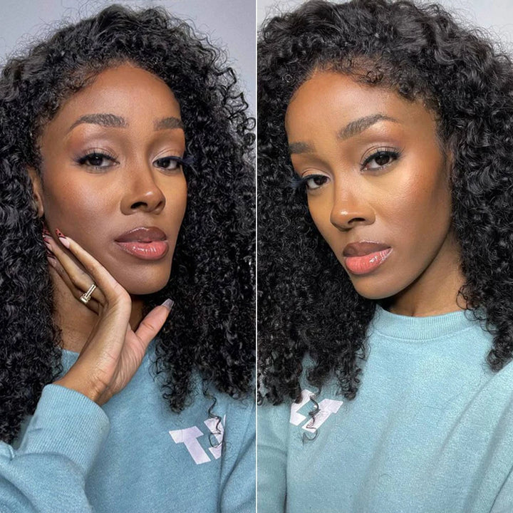 Kinky Curly Lace Front Bob – Natural 4C Edges Wig