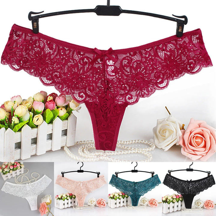 Whisper Lace Seamless G-String – Low Waist Mesh Thong for Women