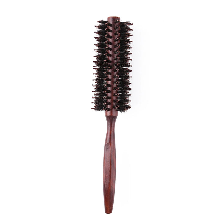 LuxeStyle Boar Bristle Round Brush – Anti-Slip Styling & Detangling Brush for Smooth, Glossy Hair