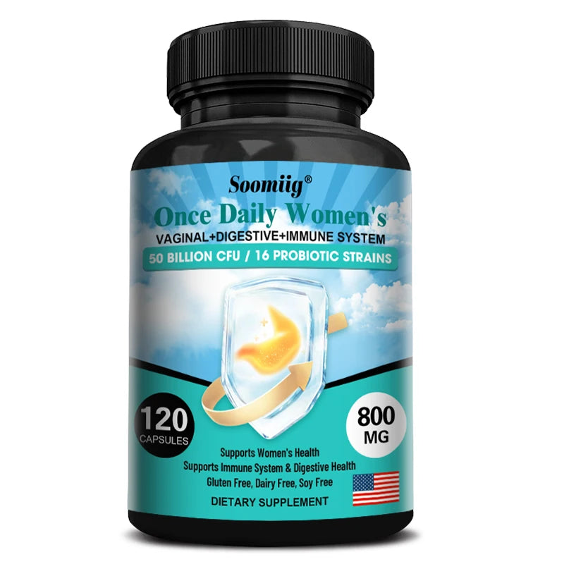 Probiotic & Prebiotic Supplements for Women – 50 Billion CFU, 16 Strains, Digestive & Immune Support, pH Balance, Energy Boost