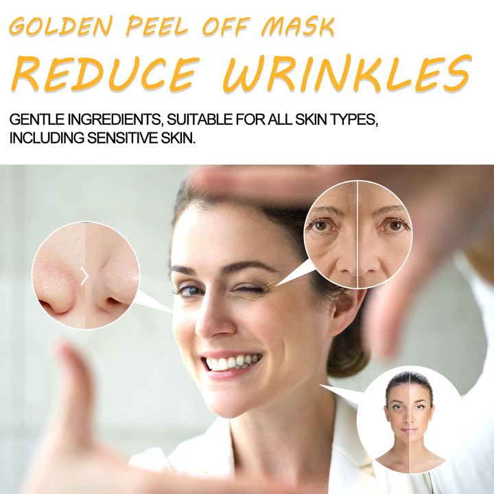 24K Gold Foil Peel-Off Facial Mask Deep Cleansing