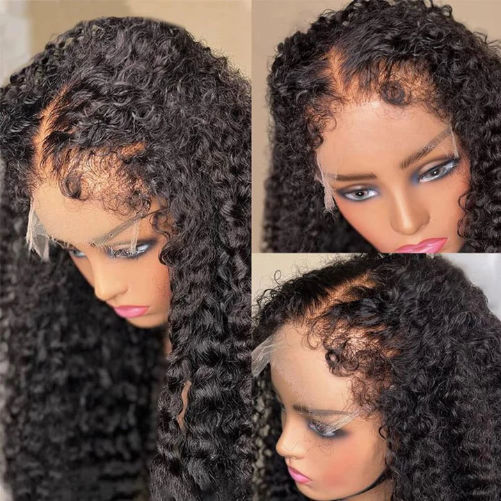 Kinky Curly Lace Front Bob – Natural 4C Edges Wig