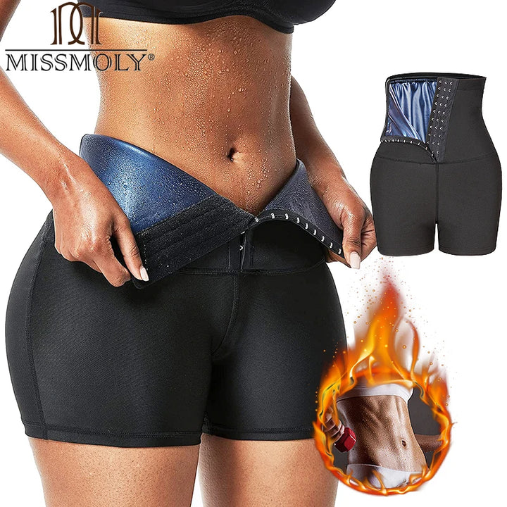 MISSMOLY Hot Sweat Sauna Panties – Women’s Thermo Body Shaper Shorts