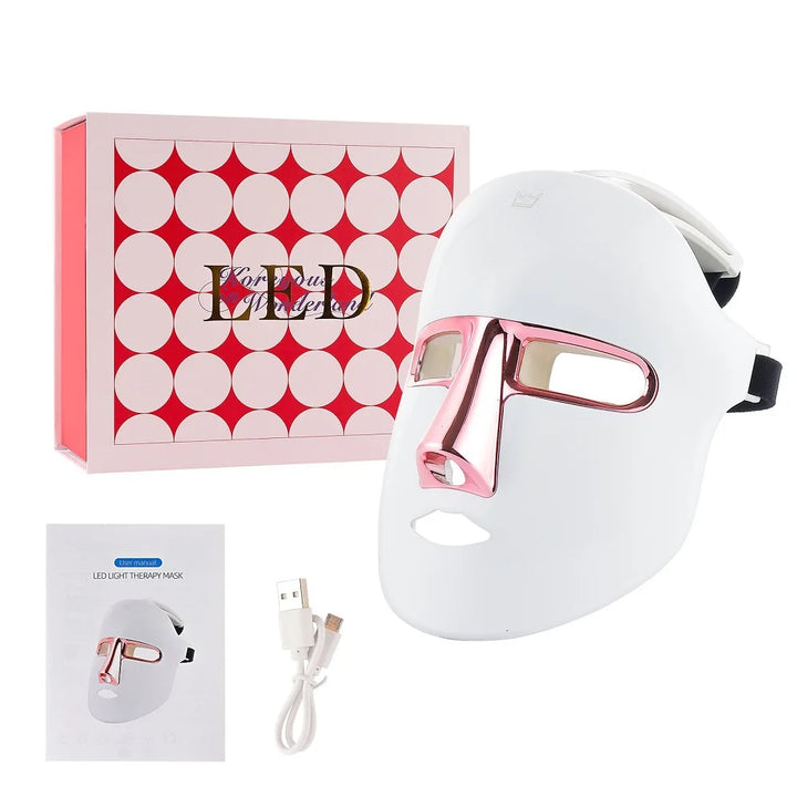 7-Color LED Light Therapy Face Mask – Wireless, Rechargeable & Vision-Friendly Design