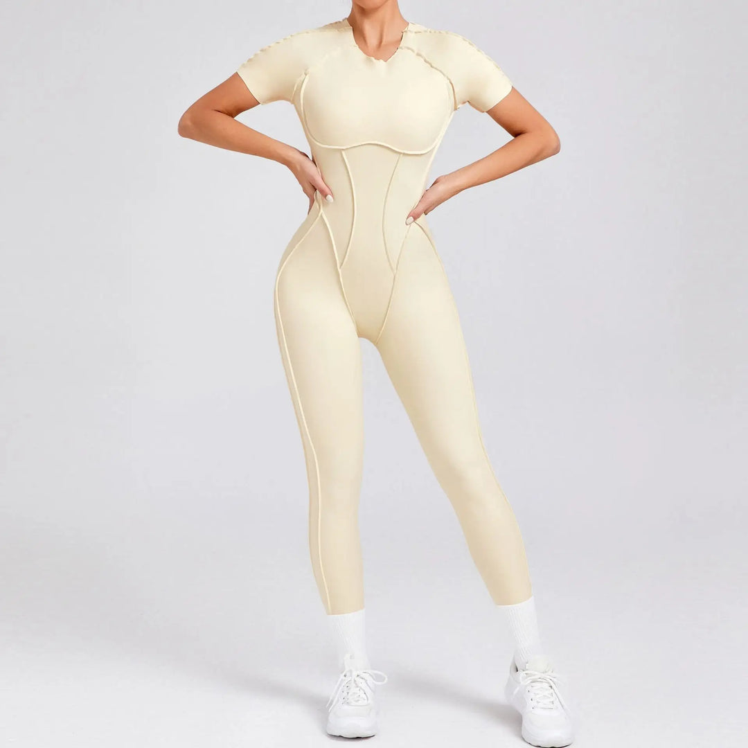 New Autumn/Winter Long-Sleeved One-Piece Yoga Jumpsuit for Women – Backless, Slim Fit Sports Outfit