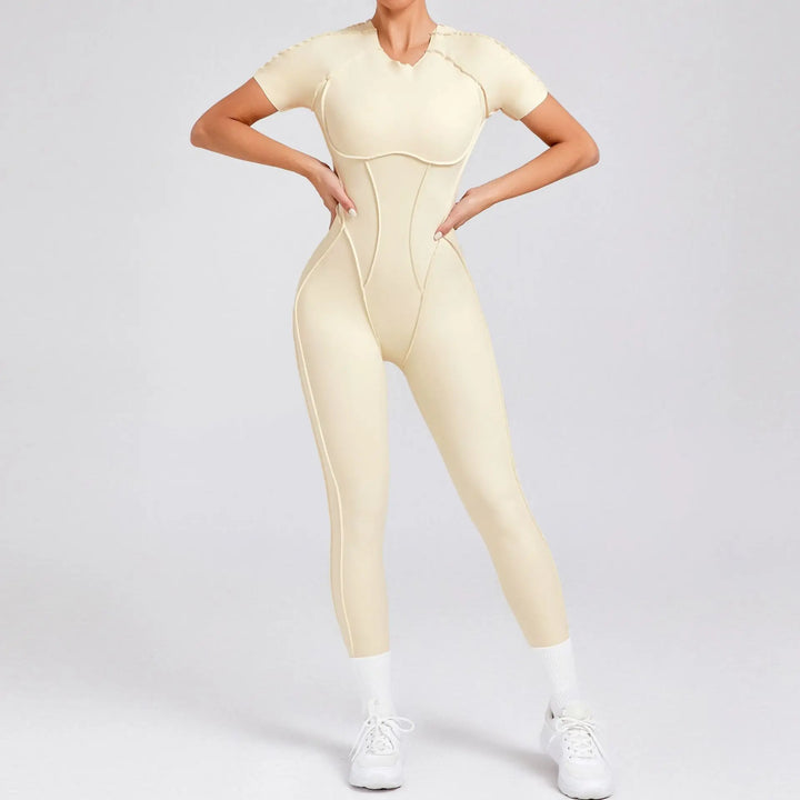 New Autumn/Winter Long-Sleeved One-Piece Yoga Jumpsuit for Women – Backless, Slim Fit Sports Outfit
