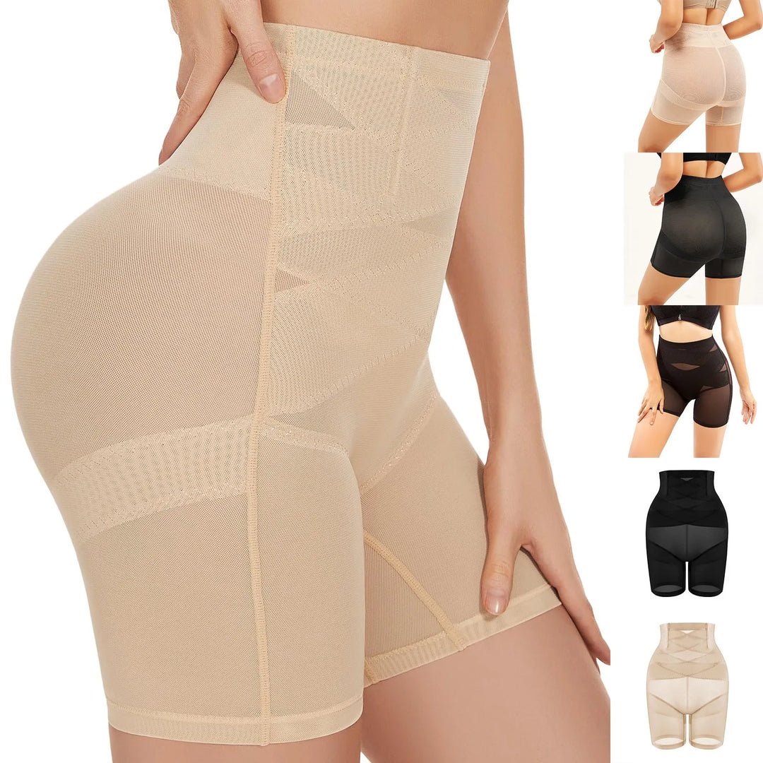 High-Waisted Seamless Shaping Boyshorts – Tummy Control Underwear