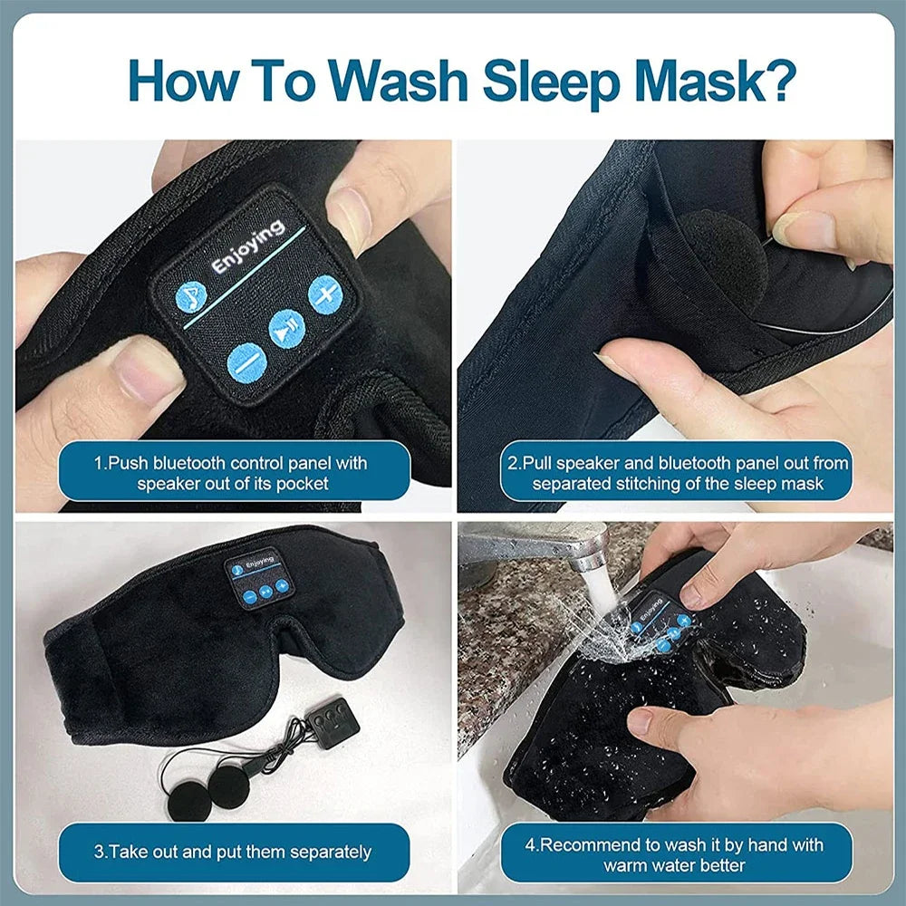 LunaDream Bluetooth Sleep Mask with Built-In HD Headphones