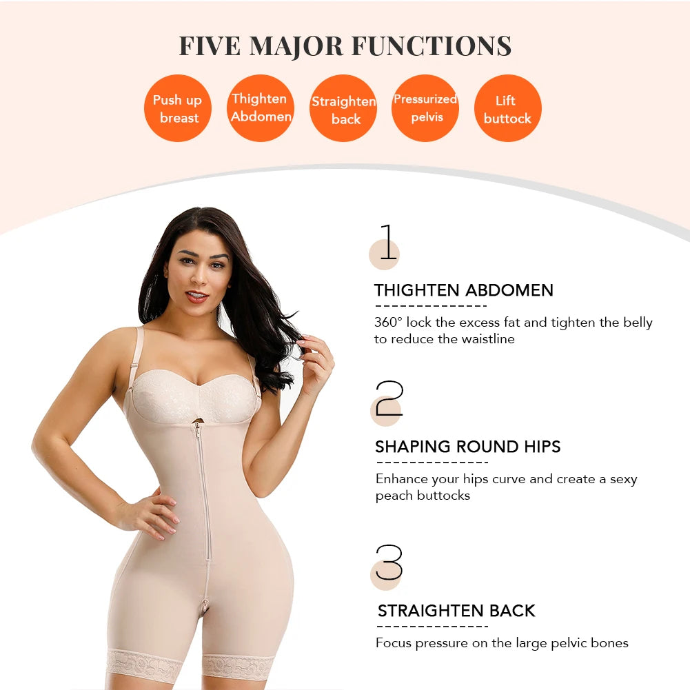 Colombian Waist Trainer Body Shaper – Postpartum Slimming & Butt Lifting Girdle