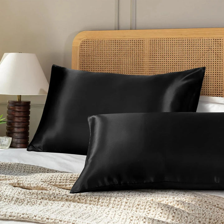 Pure Satin Silk Pillowcase – Smooth Decorative Cushion Cover for Living Room & Home Comfort (1PC, Rectangle)