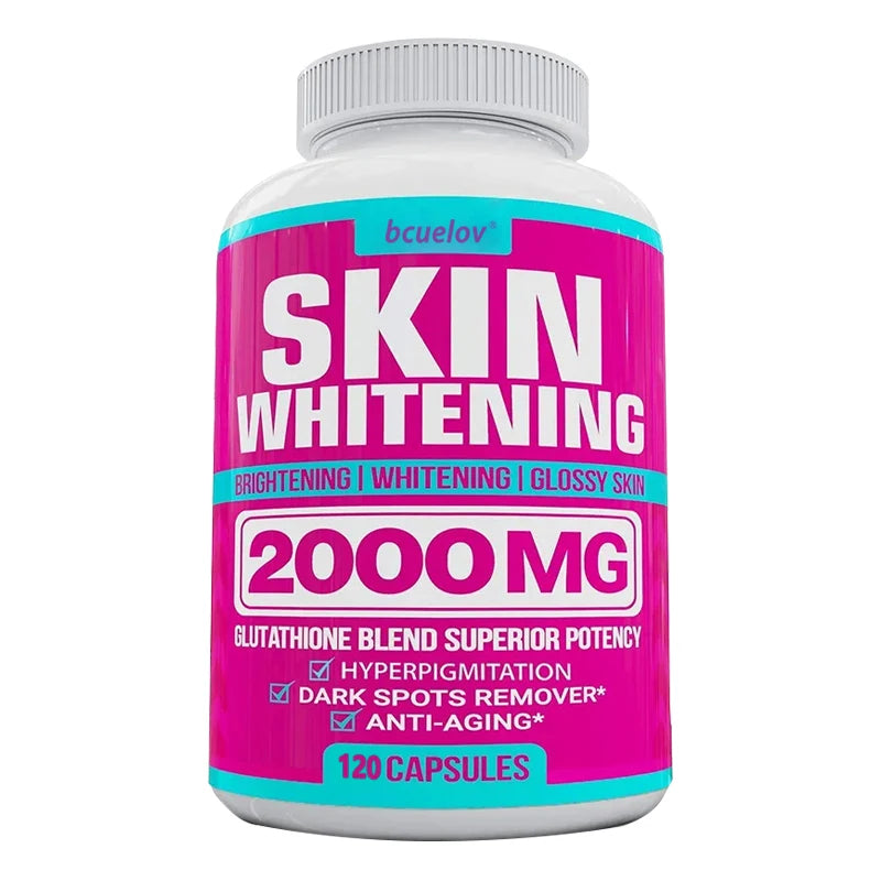 Bcuelov Glutathione Complex – Advanced Skin Brightening & Anti-Aging Antioxidant Formula – 60/120 Capsules