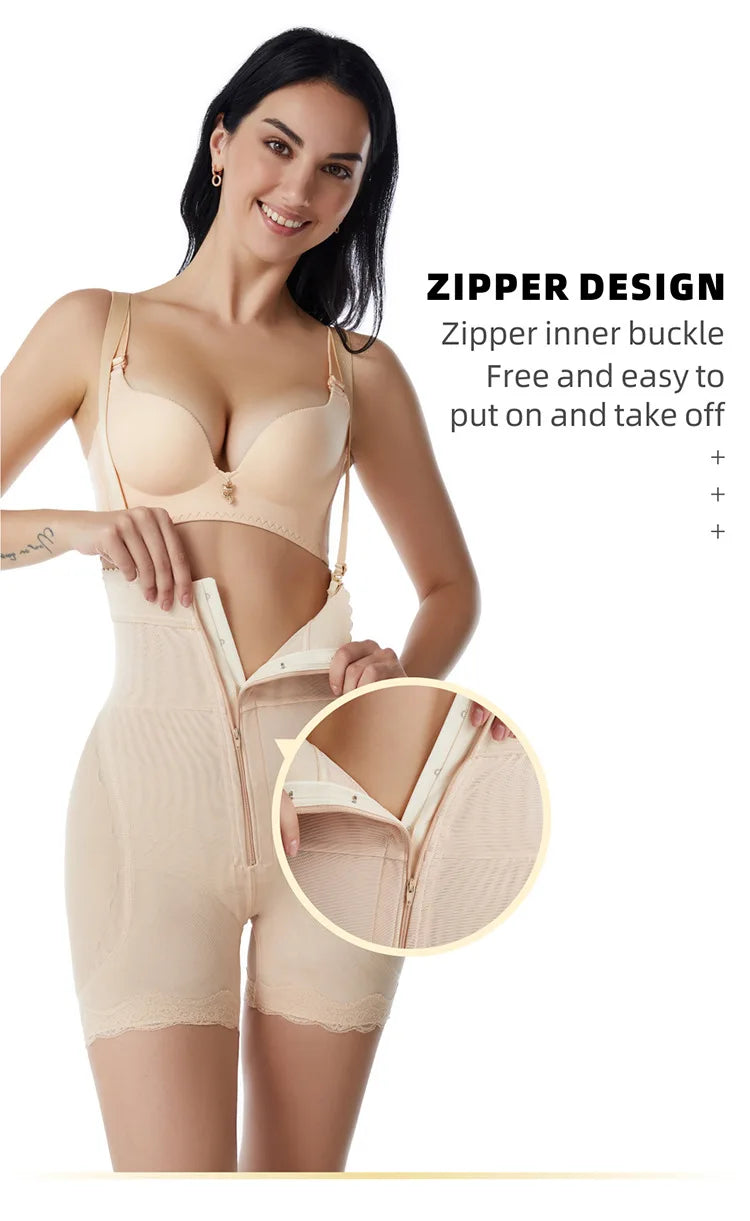 Women's Body Shaper with Hip Pads & Tummy Control