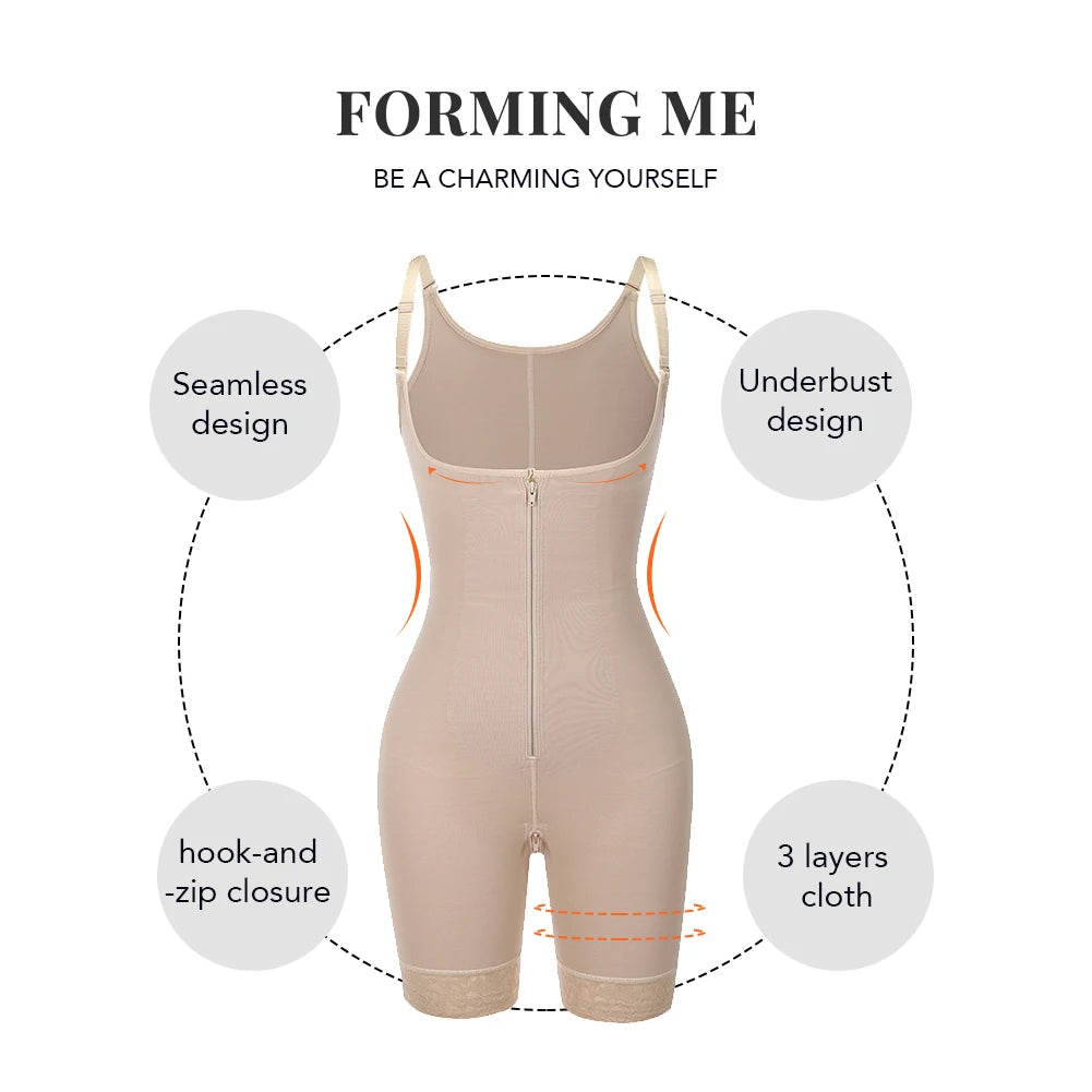 Colombian Waist Trainer Body Shaper – Postpartum Slimming & Butt Lifting Girdle